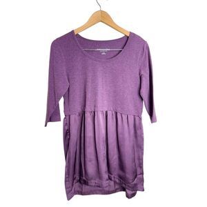 Soft Surroundings Miranda Tunic Size Small 3/4 Shirt Womens Purple